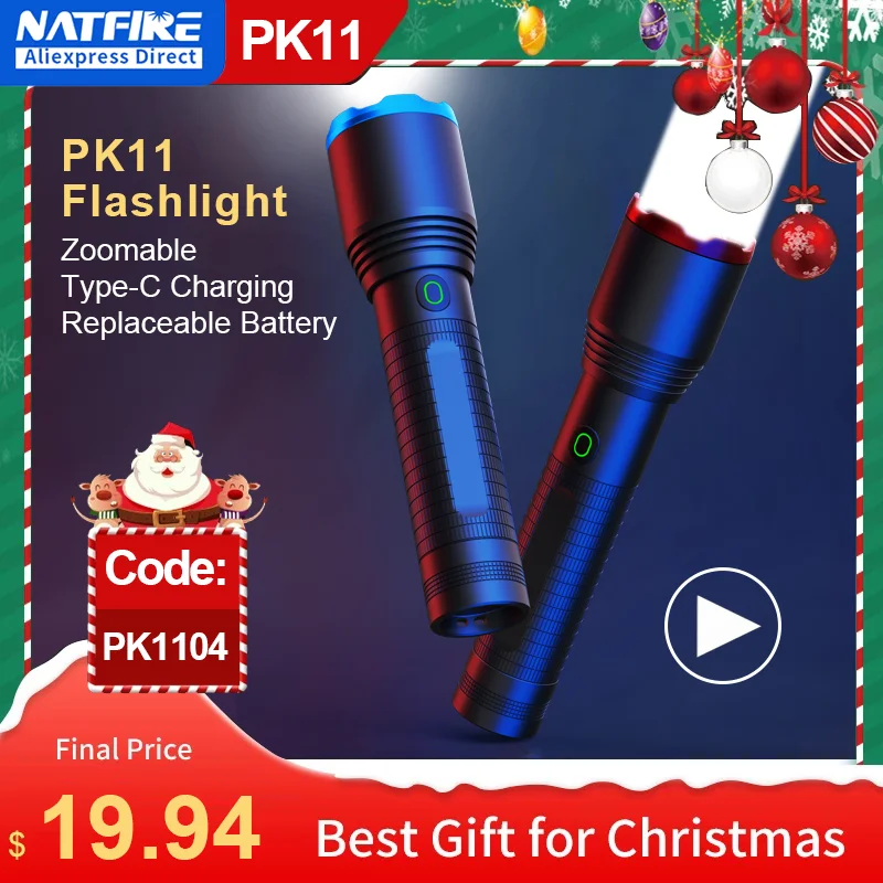 NATFIRE PK11 USB    21700 18650  C  ,  LED ġ 5050 LED   